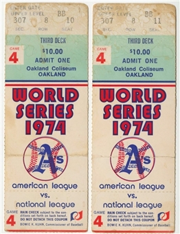 Lot of (10) Oakland As Ticket Stubs